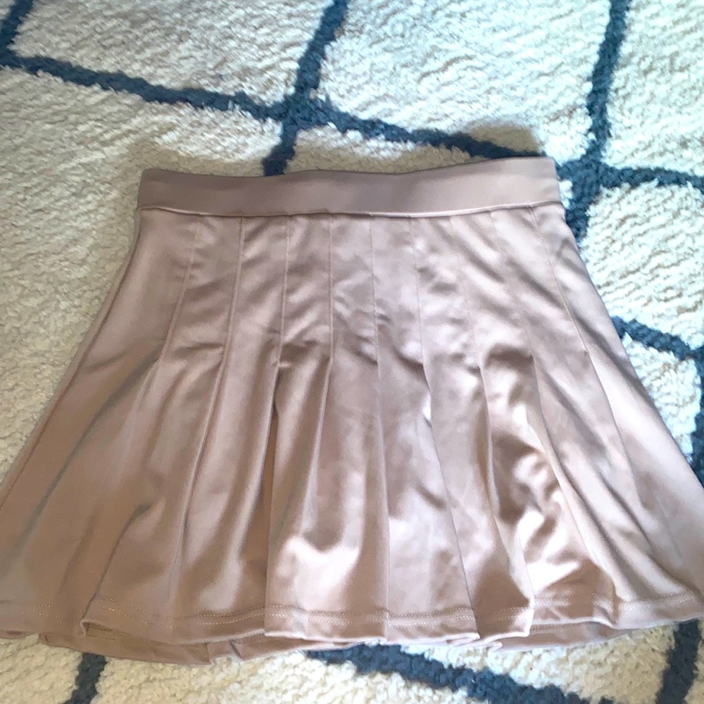Tan Pleated Skort